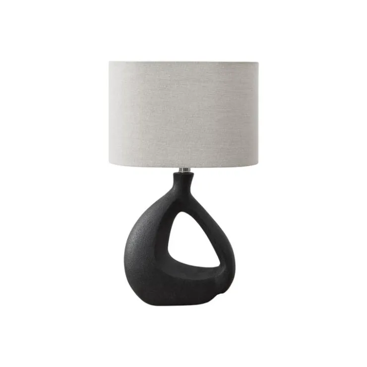 Monarch 23"H Resin Table Lamp Black Hot