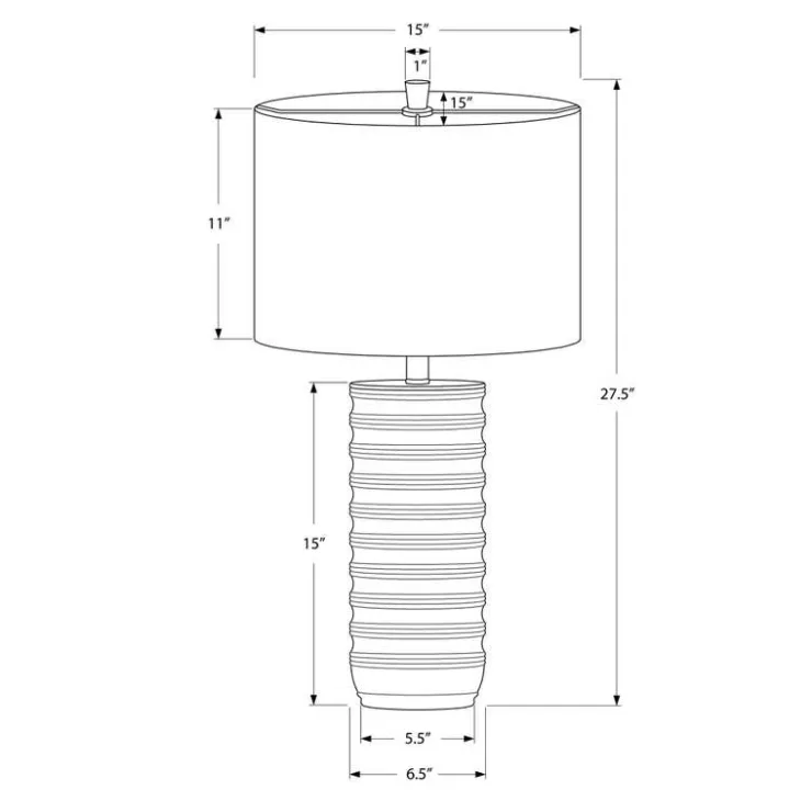 Monarch 28"H Resin Table Lamp Cream Discount