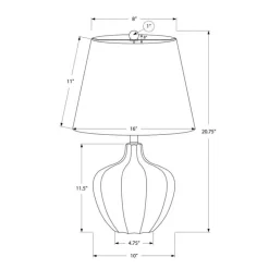 Monarch 21"H Resin Table Lamp Cream