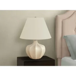 Monarch 21"H Resin Table Lamp Cream