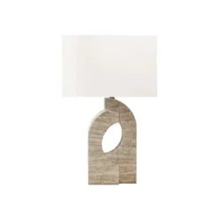 Monarch 28"H Resin Table Lamp Beige New