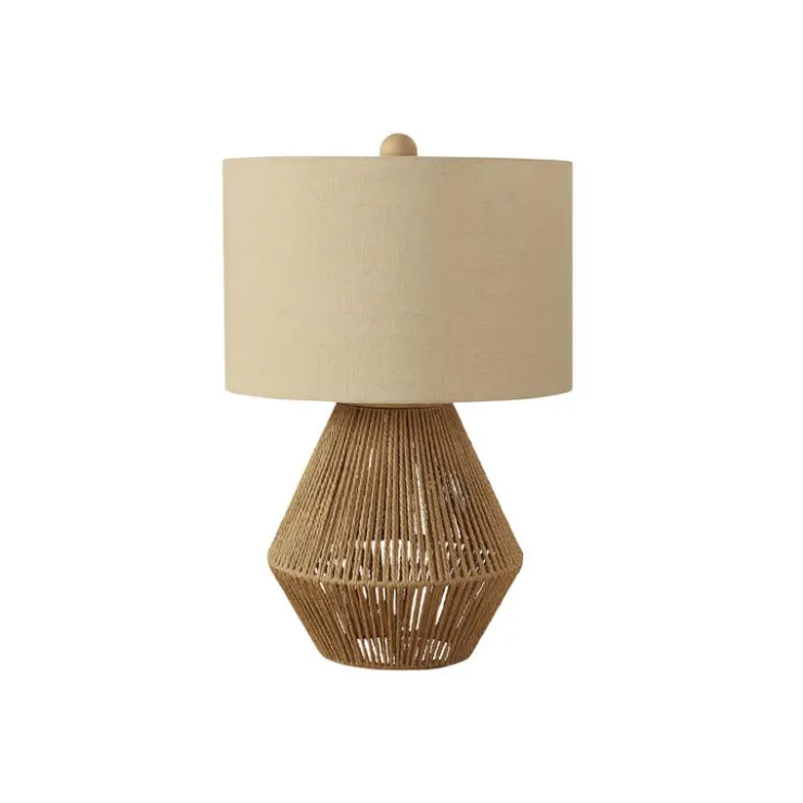 Monarch 22"H Rope Table Lamp Brown Clearance