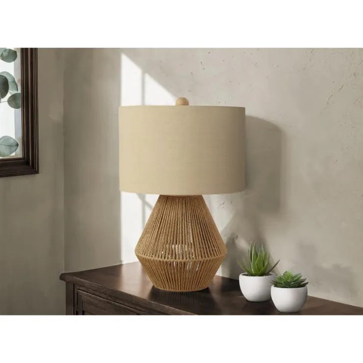 Monarch 22"H Rope Table Lamp Brown Clearance