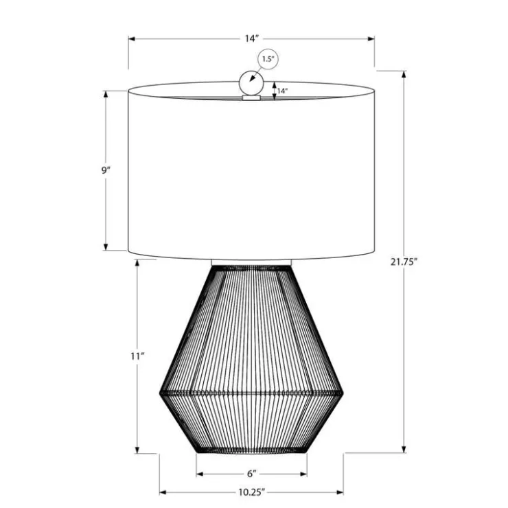 Monarch 22"H Rope Table Lamp Brown Clearance