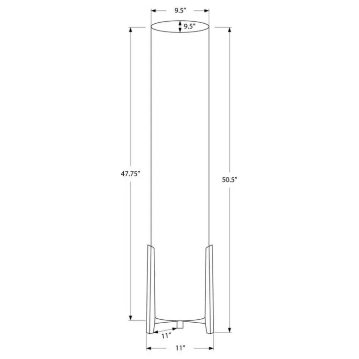Monarch 50"H Wood Look Floor Lamp Brown Discount