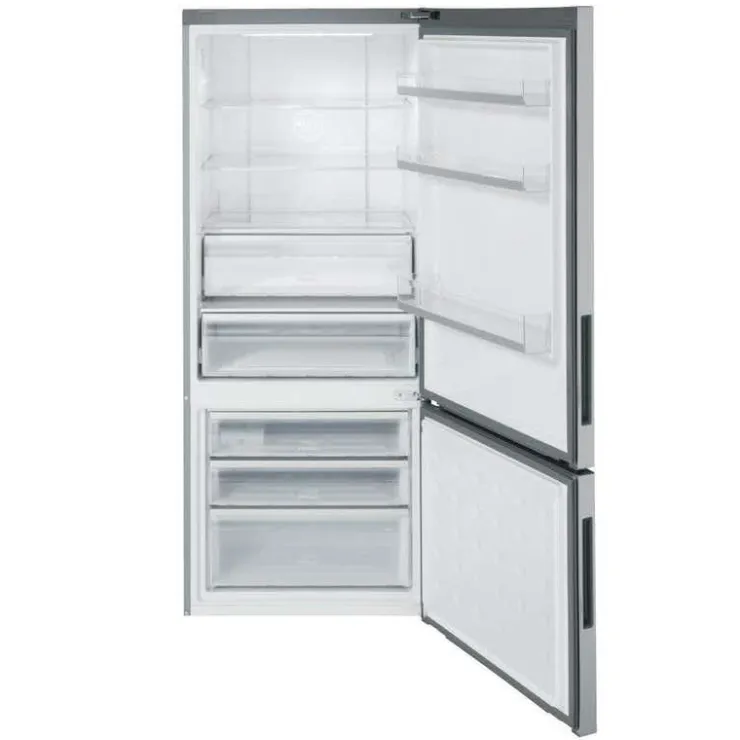 Haier 15 Cu Ft 28 In Refrigerator Bottom Freezer - HRB15N3BGS Stainless Steel New