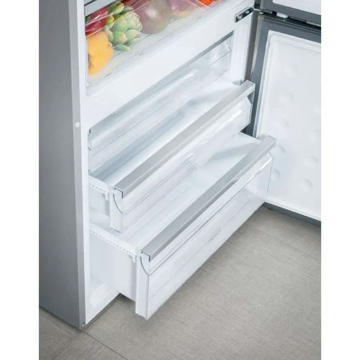 Haier 15 Cu Ft 28 In Refrigerator Bottom Freezer - HRB15N3BGS Stainless Steel New