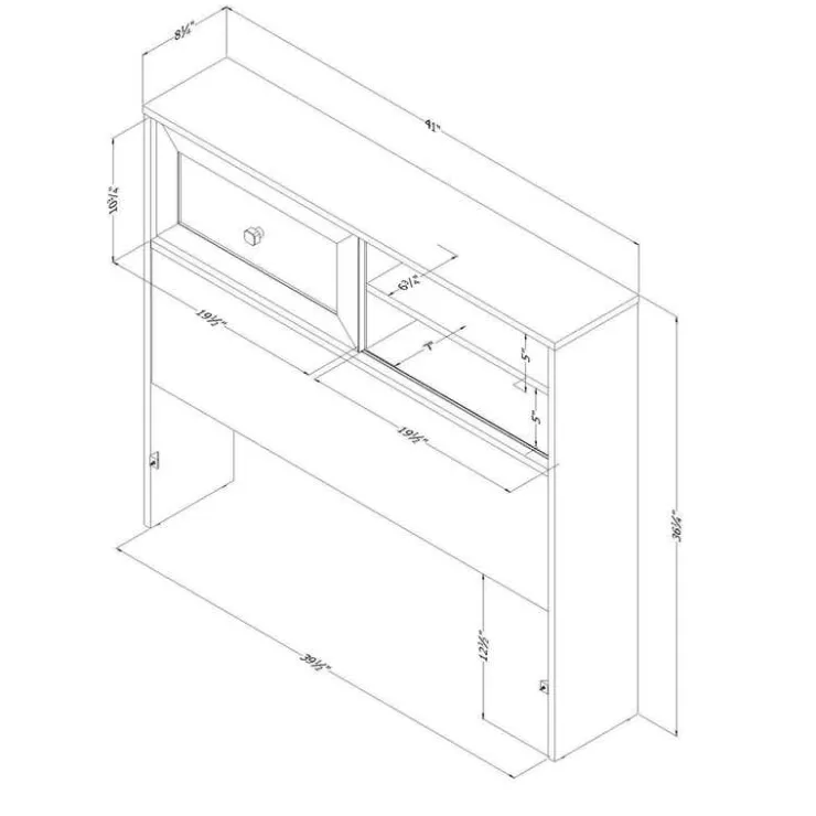 Meubles South Shore Headboard (39") - South Shore White Pine Clearance