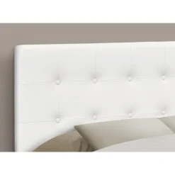 Monarch Headboard - full size - button tufted / upholstered panel - leather-loo - White Discount