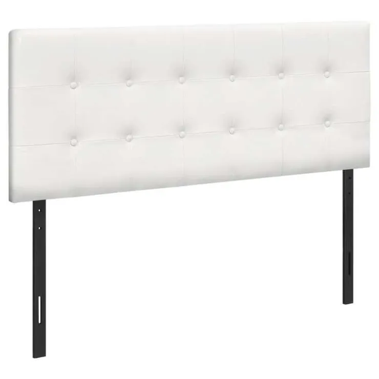 Monarch Headboard - full size - button tufted / upholstered panel - leather-loo - White Discount