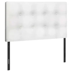 Monarch Headboard - twin size - button tufted / upholstered panel - leather-loo - White Outlet
