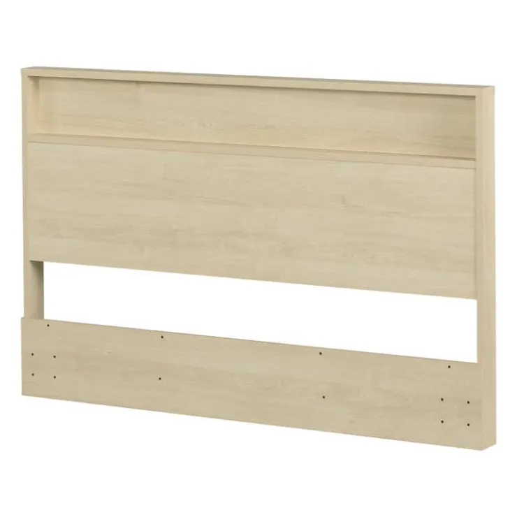 Meubles South Shore Headboard with Storage Shelf (54"/60") - South Shore Bleached Oak