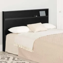 Meubles South Shore Headboard With Storage Shelf (54"/60") - South Shore Black Oak Best