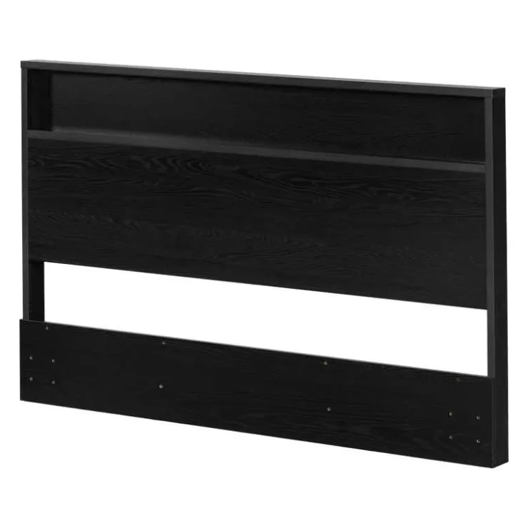 Meubles South Shore Headboard With Storage Shelf (54"/60") - South Shore Black Oak Best