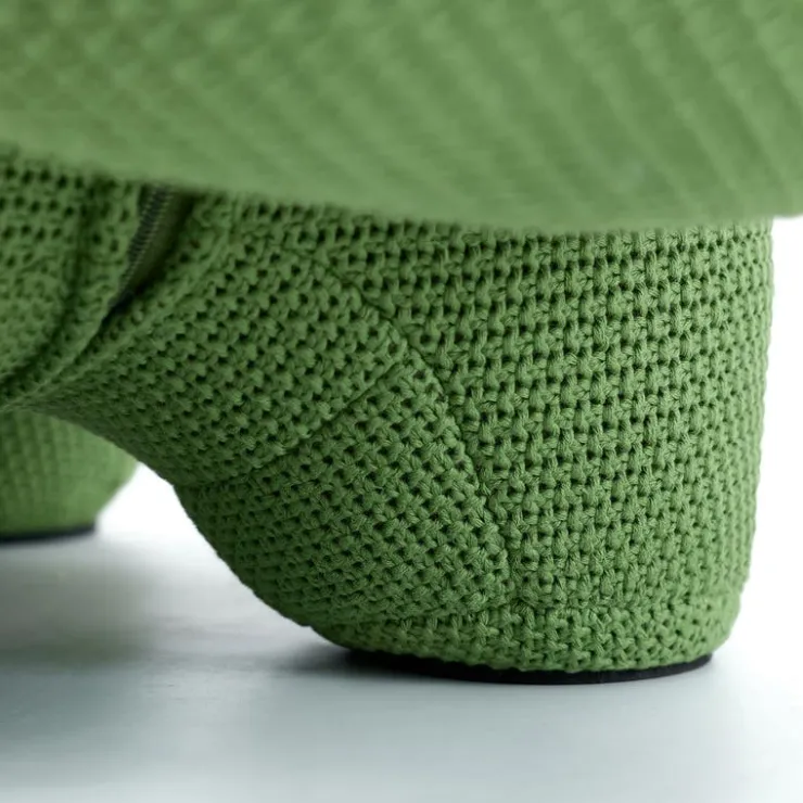 Hippopotamus-Shaped Kids Pouf – 28.3" x 15.4" x 13.8" Green Best