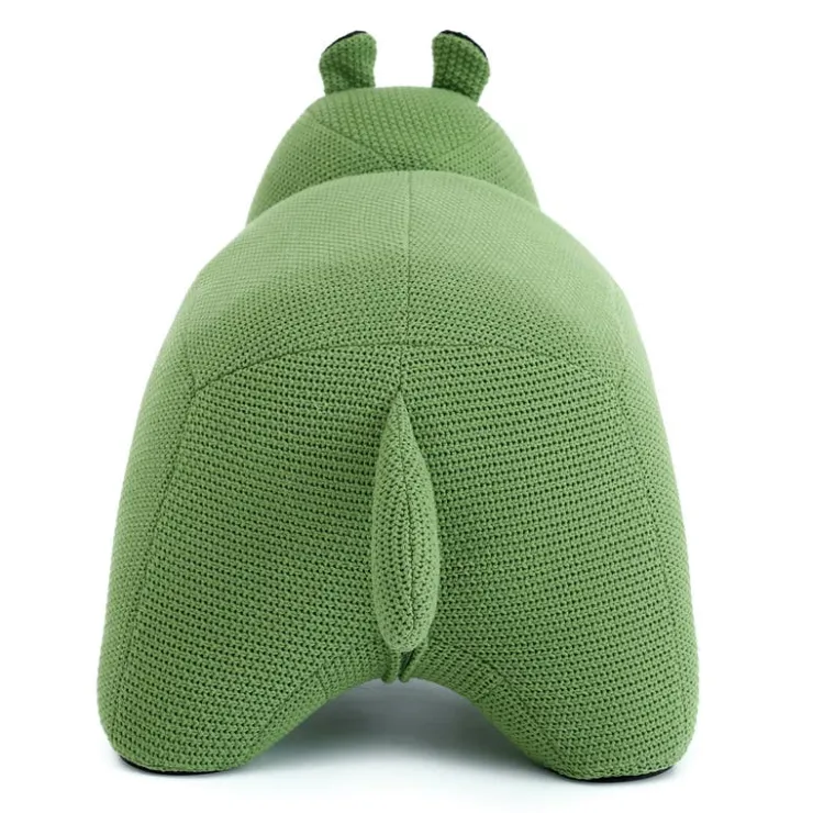Hippopotamus-Shaped Kids Pouf – 28.3" x 15.4" x 13.8" Green Best