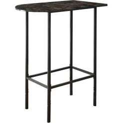Monarch Home bar - 24"x 36" / marble / charcoal metal - Grey Best