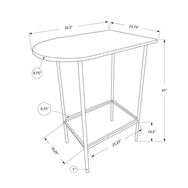 Monarch Home bar - 24"x 36"/ / black metal spacesaver - Espresso Sale