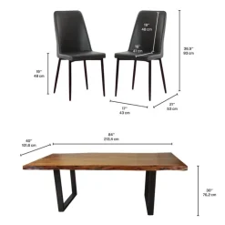 84-Inch Table with 4 Chairs Clearance