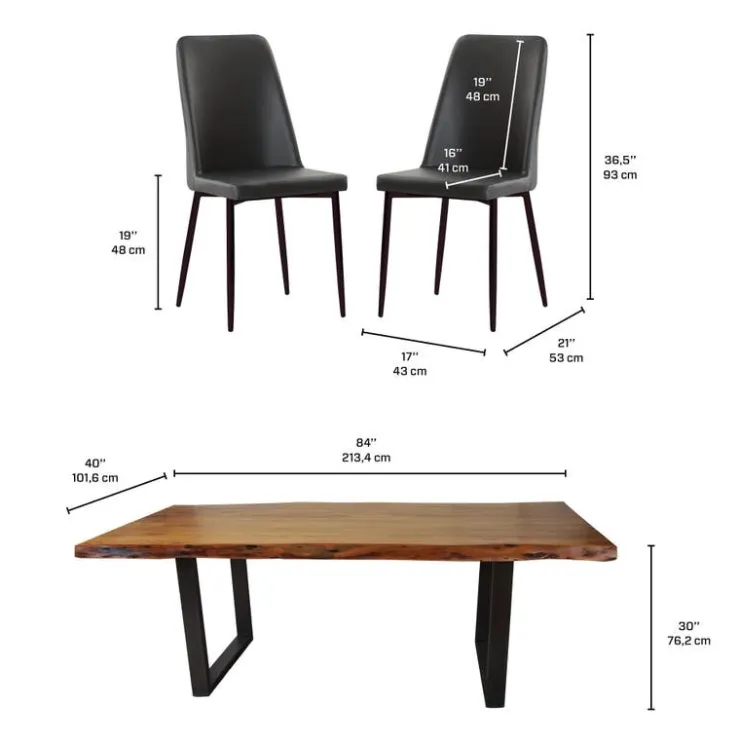 84-Inch Table with 4 Chairs Clearance