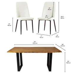 67-Inch Table with 4 Chairs Outlet