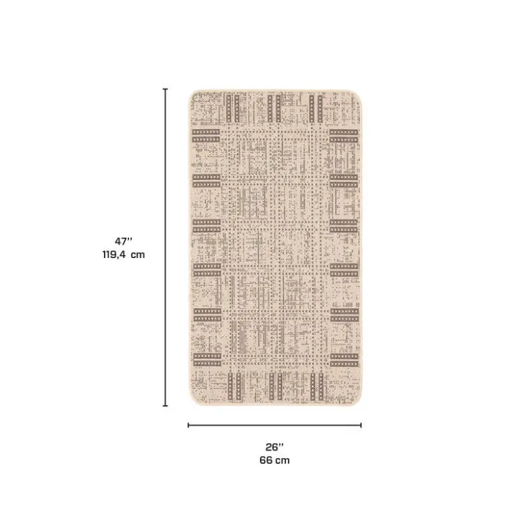 Indoor or Outdoor Rug - 2 x 4 Tan New