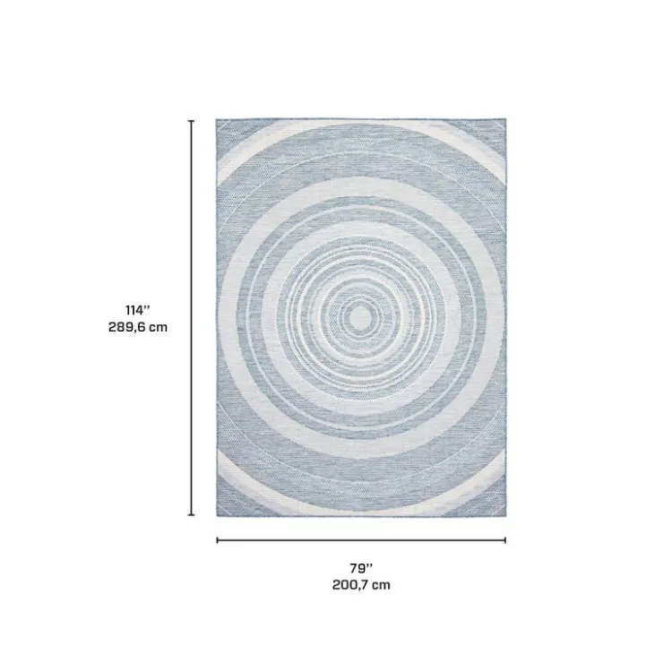 Indoor or Outdoor Rug - 7 x 10 Blue Hot