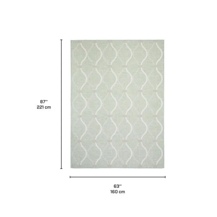 Indoor or Outdoor Rug - 5 x 7 Mint Green Hot