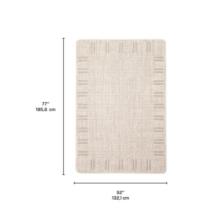 Indoor or Outdoor Rug - 4 x 6 Ivory