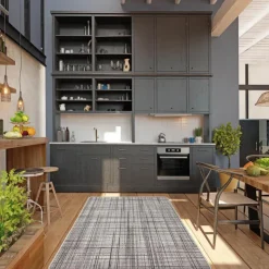 Indoor or Outdoor Rug - 2 x 7 Grey Hot