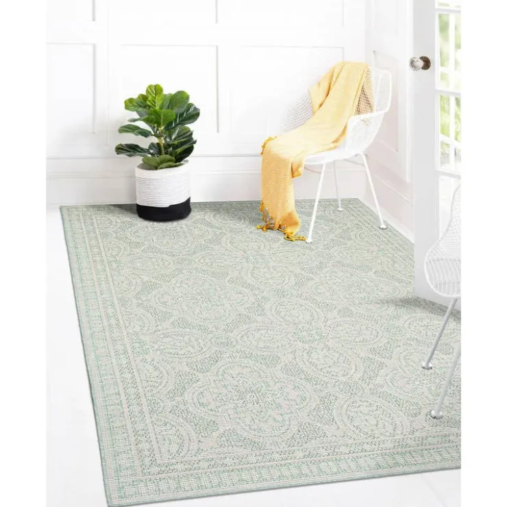 Indoor or Outdoor Rug - 5 x 7 Mint Green Discount