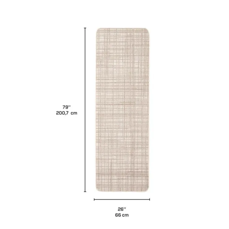Indoor or Outdoor Rug - 2 x 7 Cream Clearance