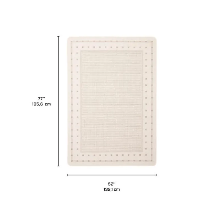 Indoor or Outdoor Rug - 4 x 6 Cream