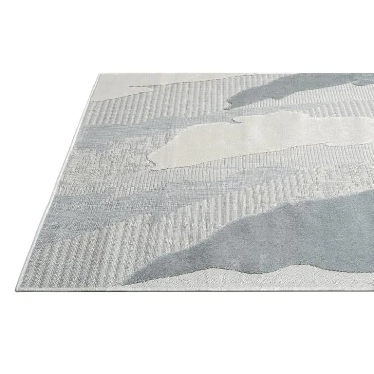 Indoor or Outdoor Rug - 8 x 10 Grey/Blue Sale
