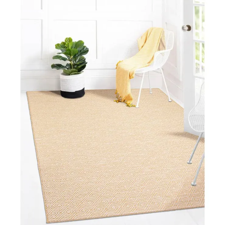 Indoor or Outdoor Rug - 7 x 10 Gold Outlet