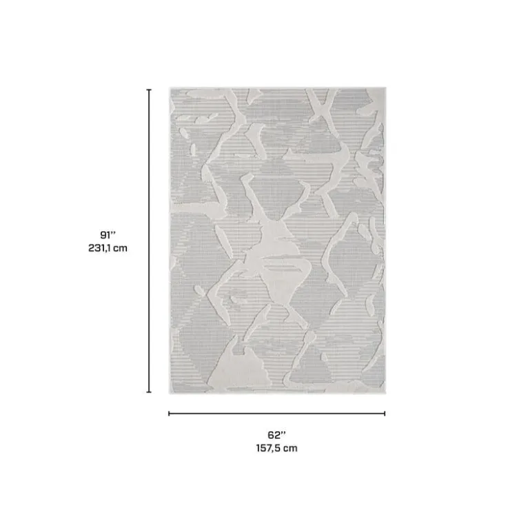 Indoor or Outdoor Rug - 5 x 8 Grey New