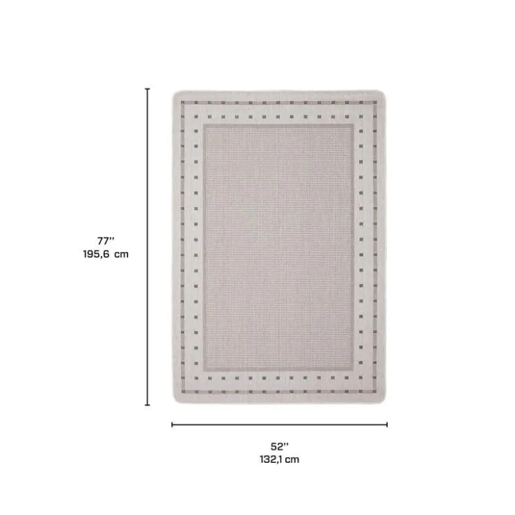 Indoor or Outdoor Rug - 4 x 6 Grey New