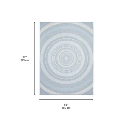 Indoor or Outdoor Rug - 5 x 7 Light Blue
