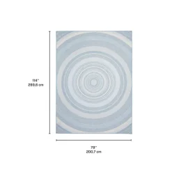 Indoor or Outdoor Rug - 7 x 10 Light Blue