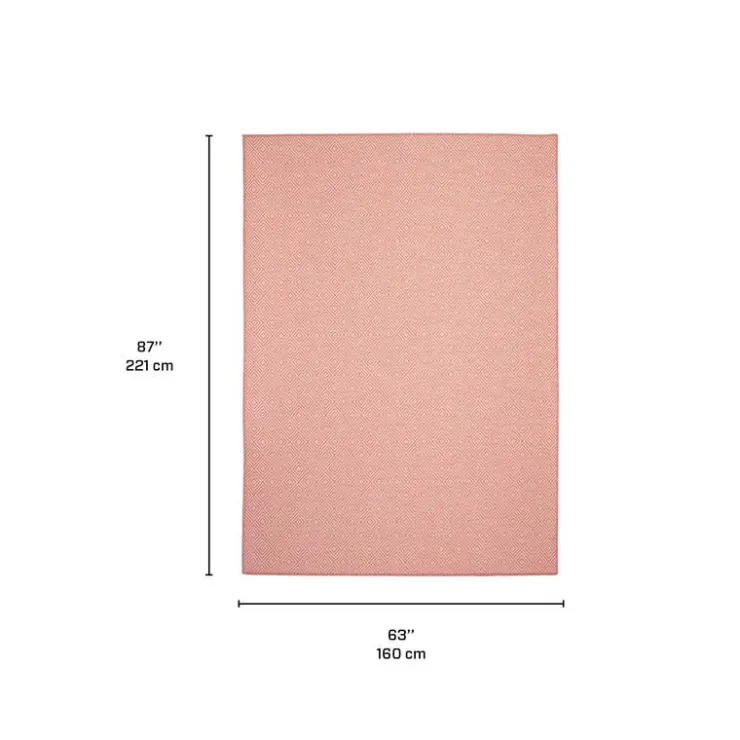 Indoor or Outdoor Rug - 5 x 7 Coral Clearance