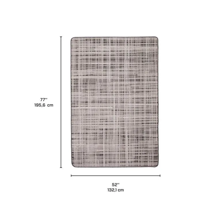 Indoor or Outdoor Rug - 4 x 6 Black Outlet