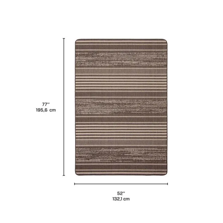 Indoor or Outdoor Rug - 4 x 6 Chocolate Hot