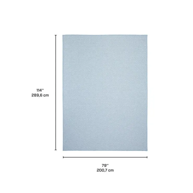 Indoor or Outdoor Rug - 7 x 10 Light Blue