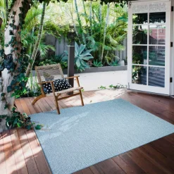 Indoor or Outdoor Rug - 7 x 10 Light Blue