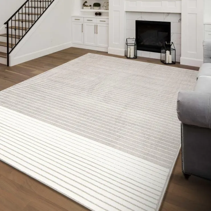 Indoor Rug - 5 x 7 Grey/White Sale