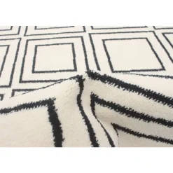 Indoor Rug - 5 x 7 White/Tan Online