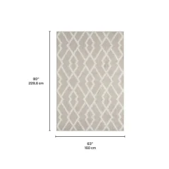 Indoor Rug - 5 x 8 White/Beige New