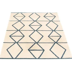 Indoor Rug - 5 x 7 Ivory/Blue Sale