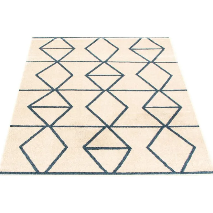 Indoor Rug - 5 x 7 Ivory/Blue Sale