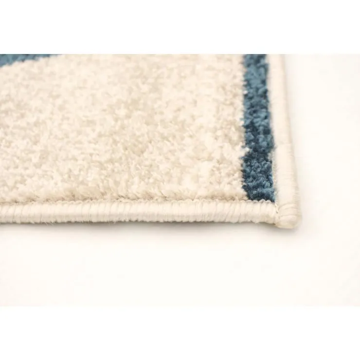 Indoor Rug - 5 x 7 Ivory/Blue Sale